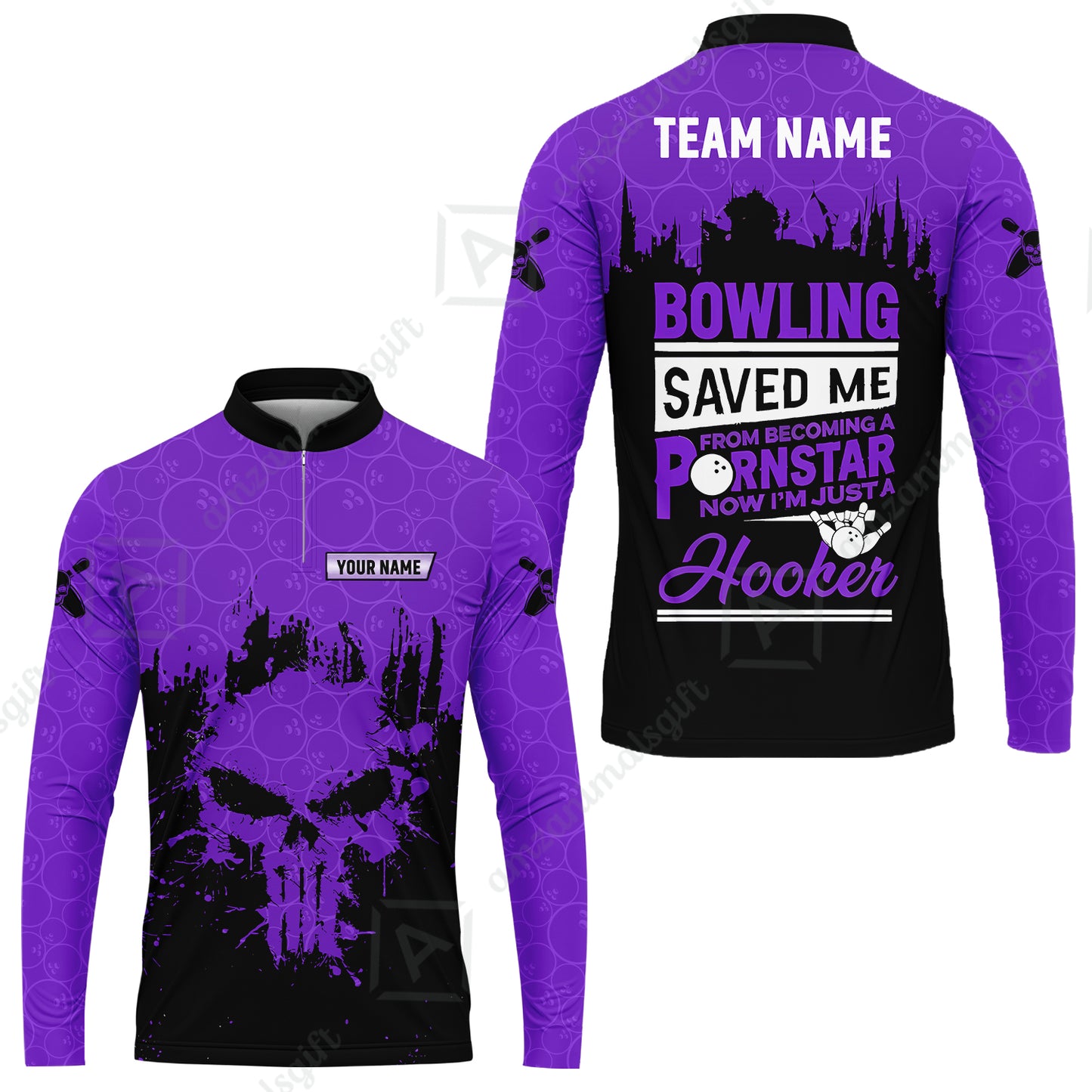 Long Sleeve Jersey Shirt||Purple