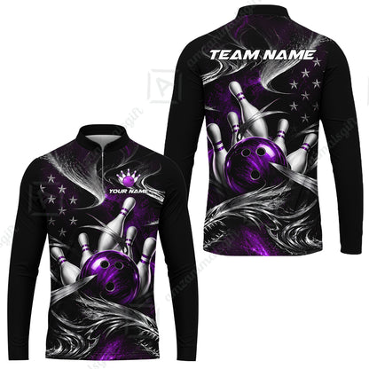 Long Sleeve Jersey Shirt||Purple