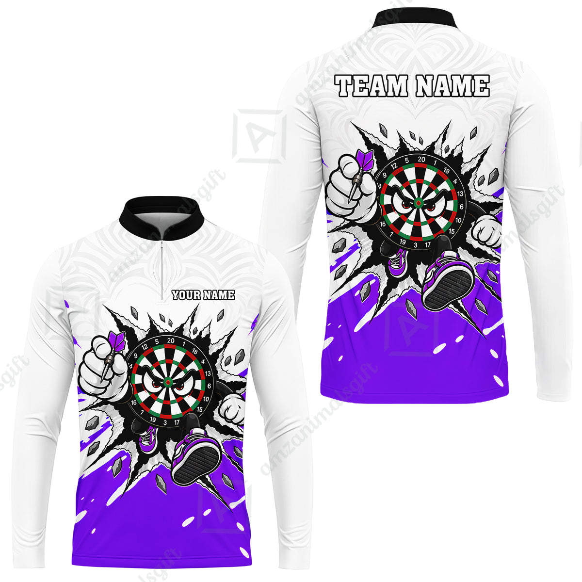 Long Sleeve Jersey Shirt||Purple