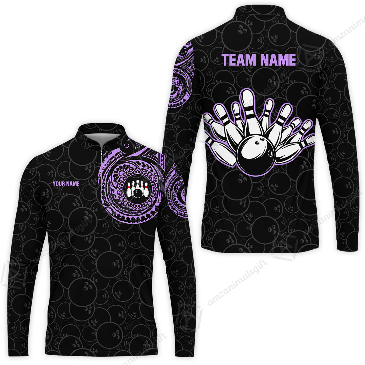 Long Sleeve Jersey Shirt||Purple
