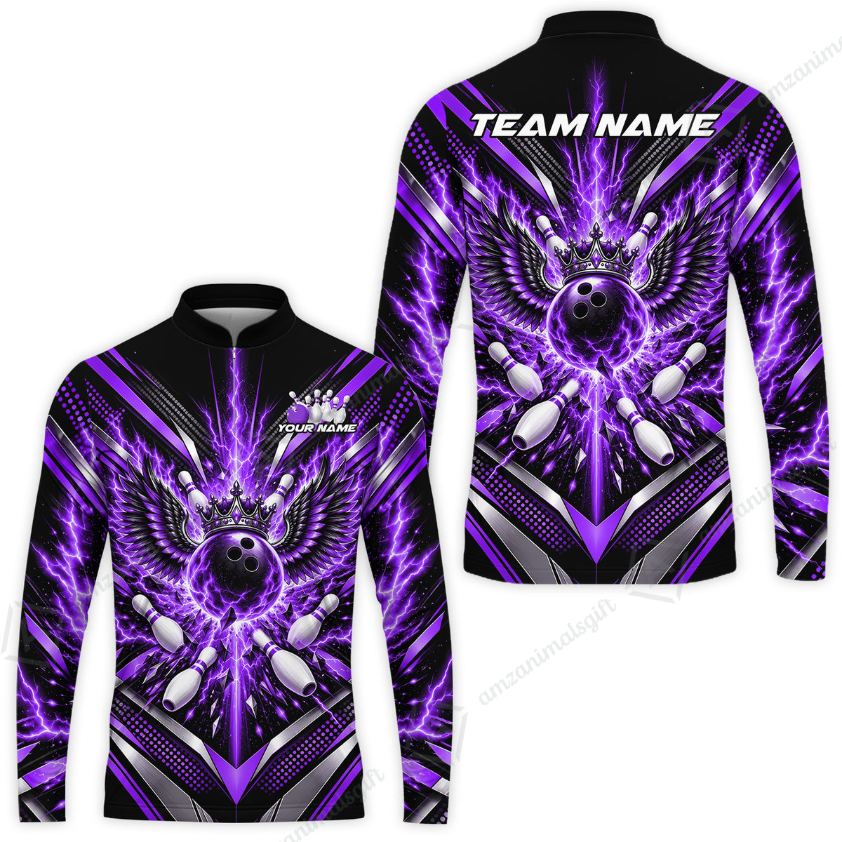 Long Sleeve Jersey Shirt||Purple