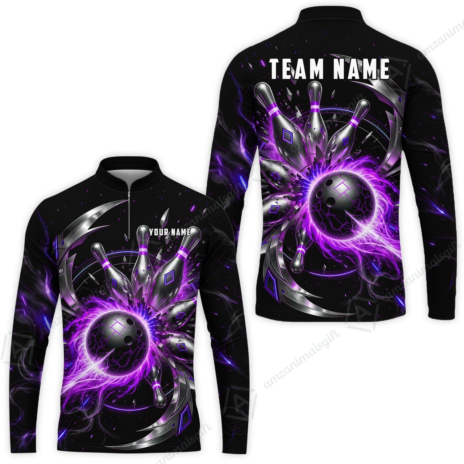 Long Sleeve Jersey Shirt||Purple