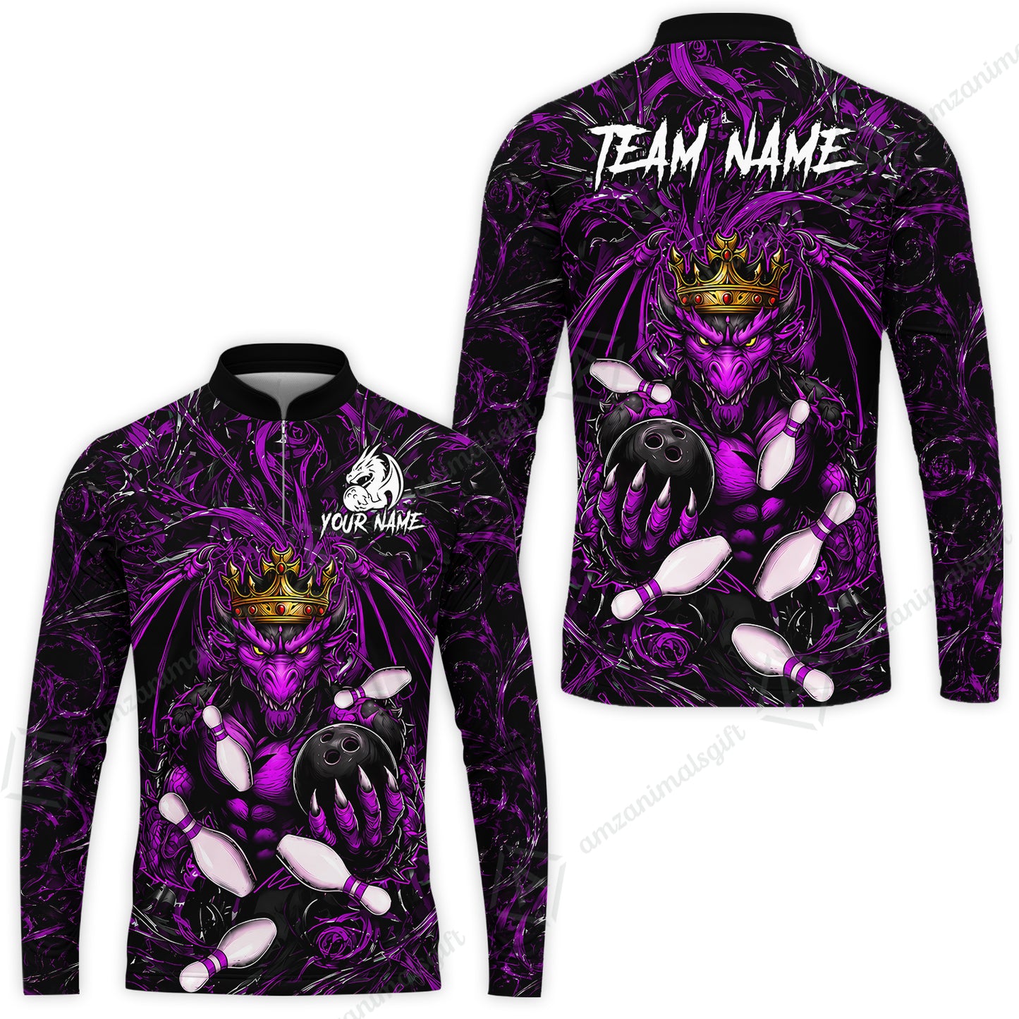Long Sleeve Jersey Shirt||Purple