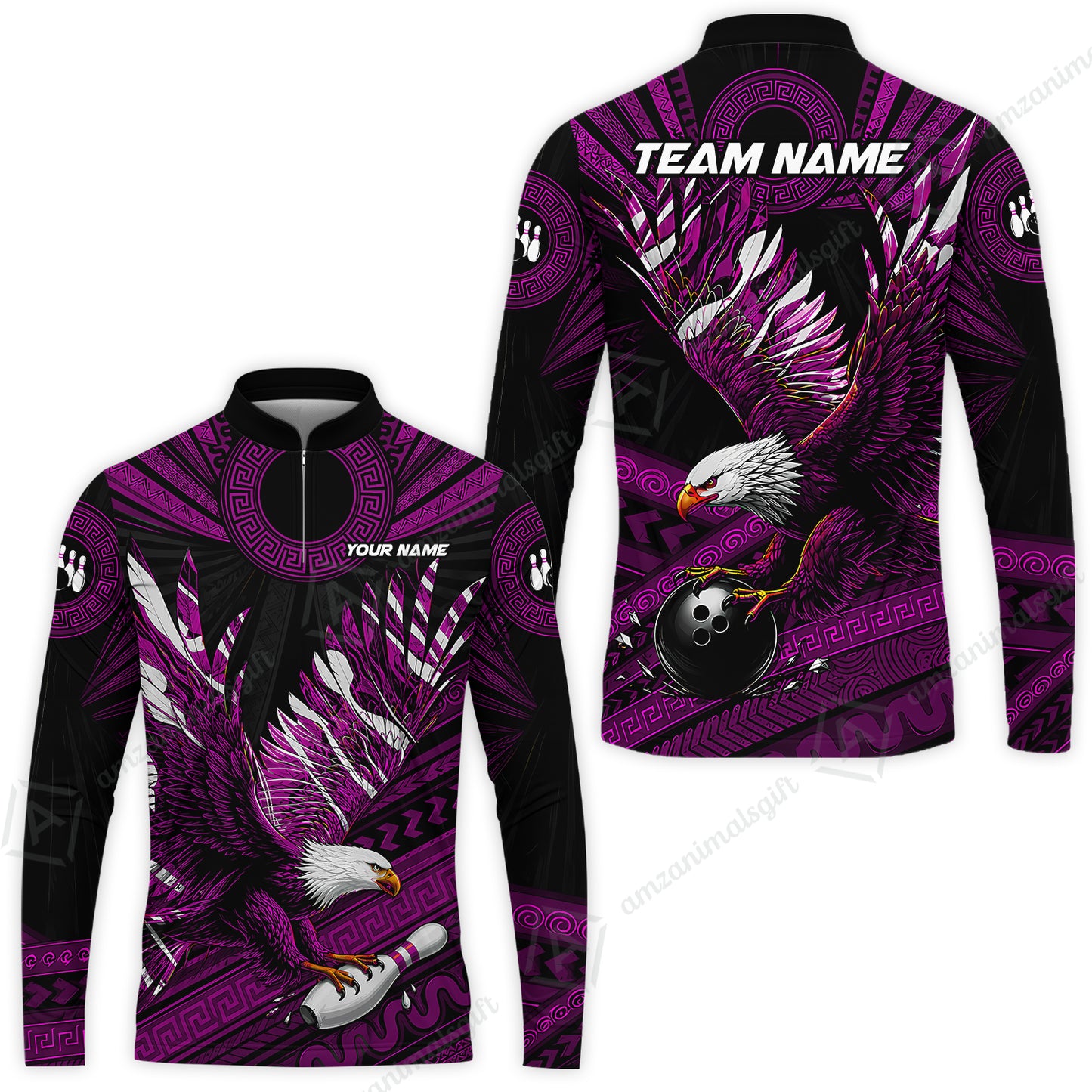 Long Sleeve Jersey Shirt||Purple