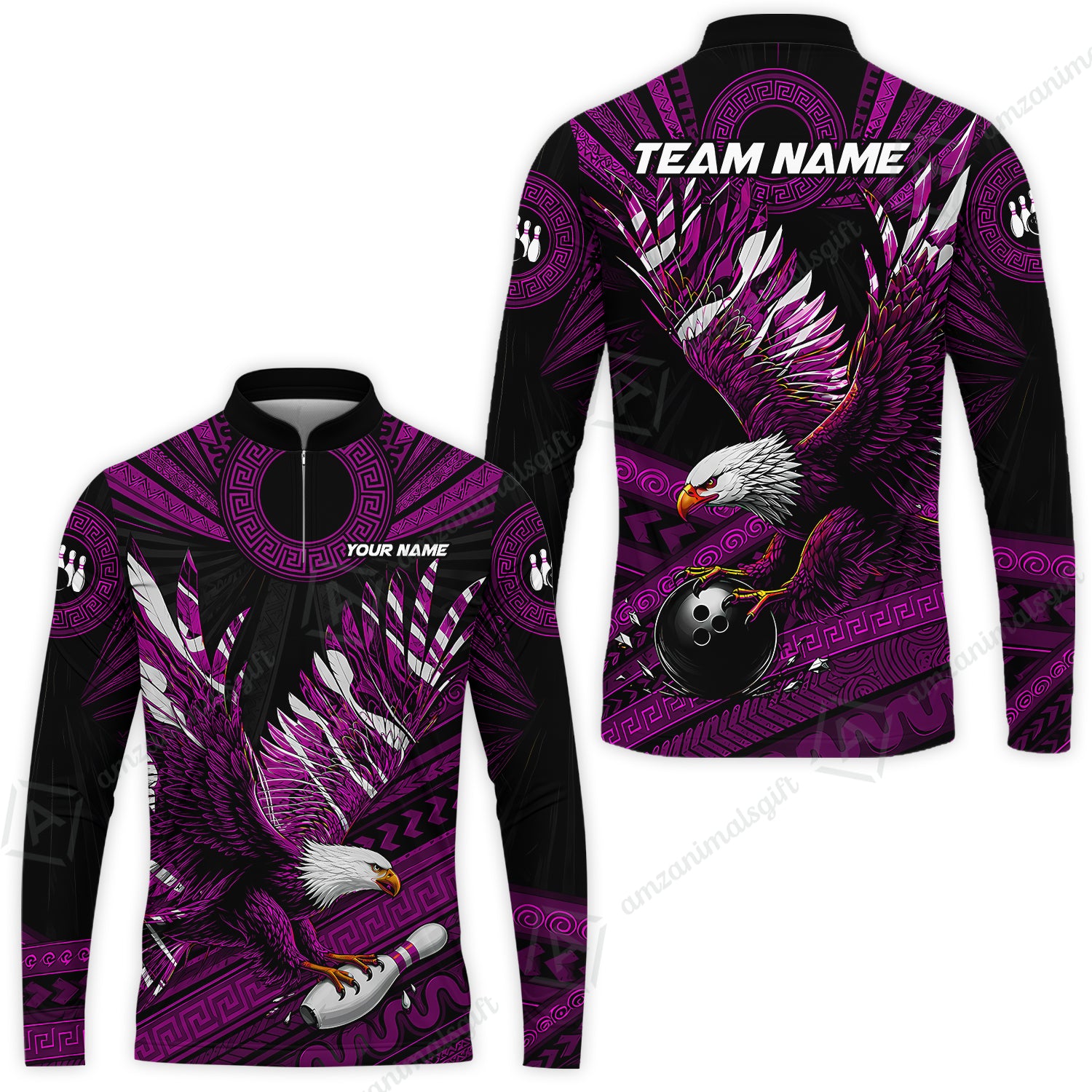 Long Sleeve Jersey Shirt||Purple