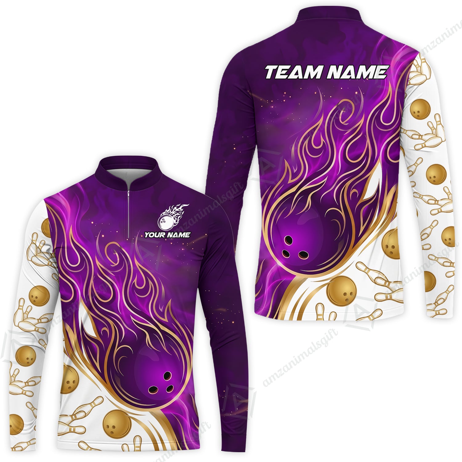 Long Sleeve Jersey Shirt||Purple