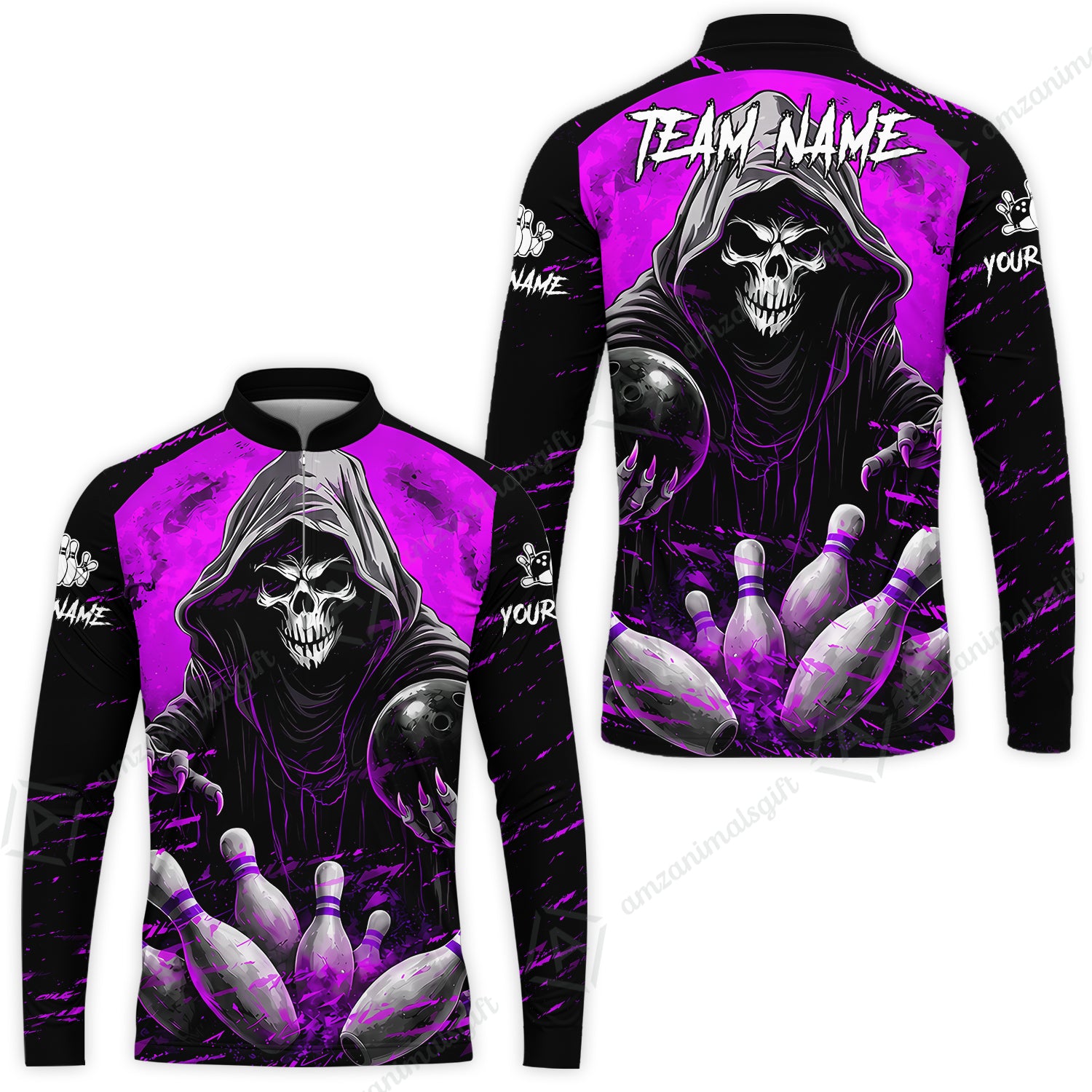 Long Sleeve Jersey Shirt||Purple