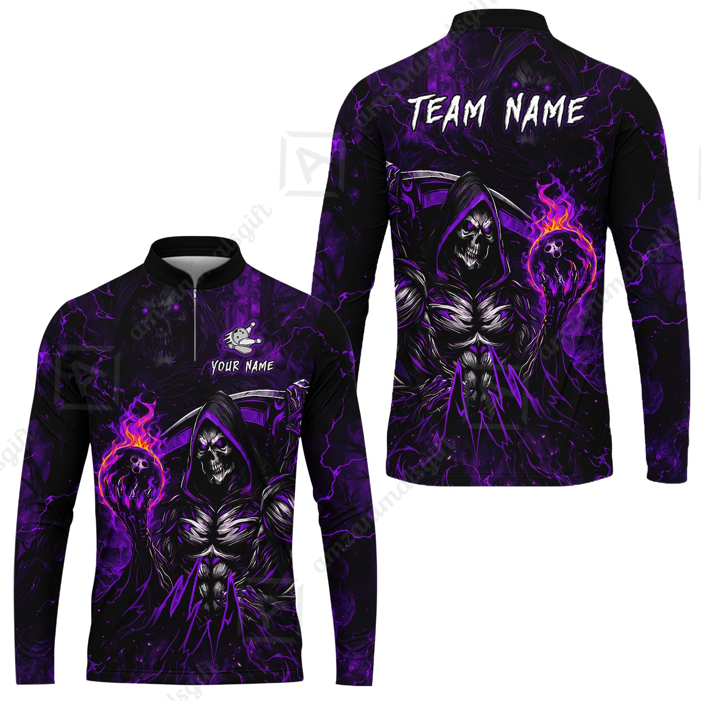 Long Sleeve Jersey Shirt||Purple