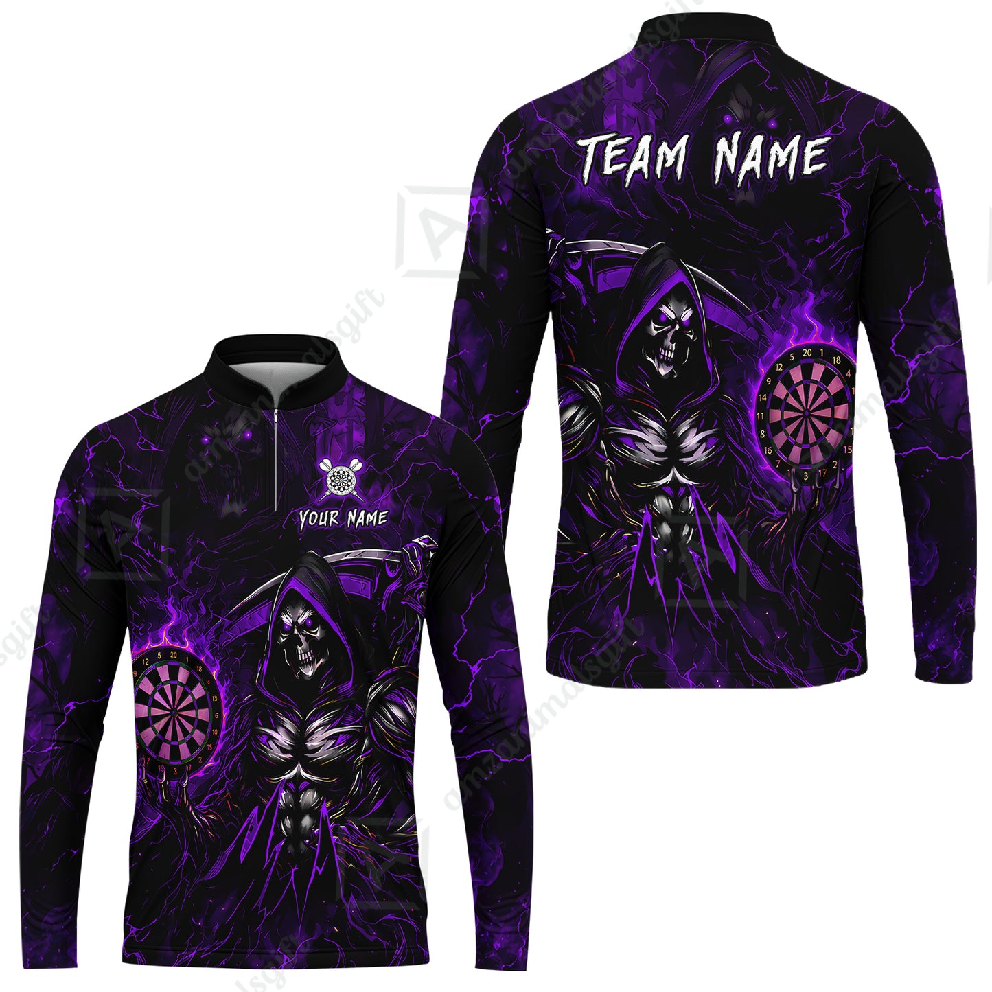 Long Sleeve Jersey Shirt||Purple