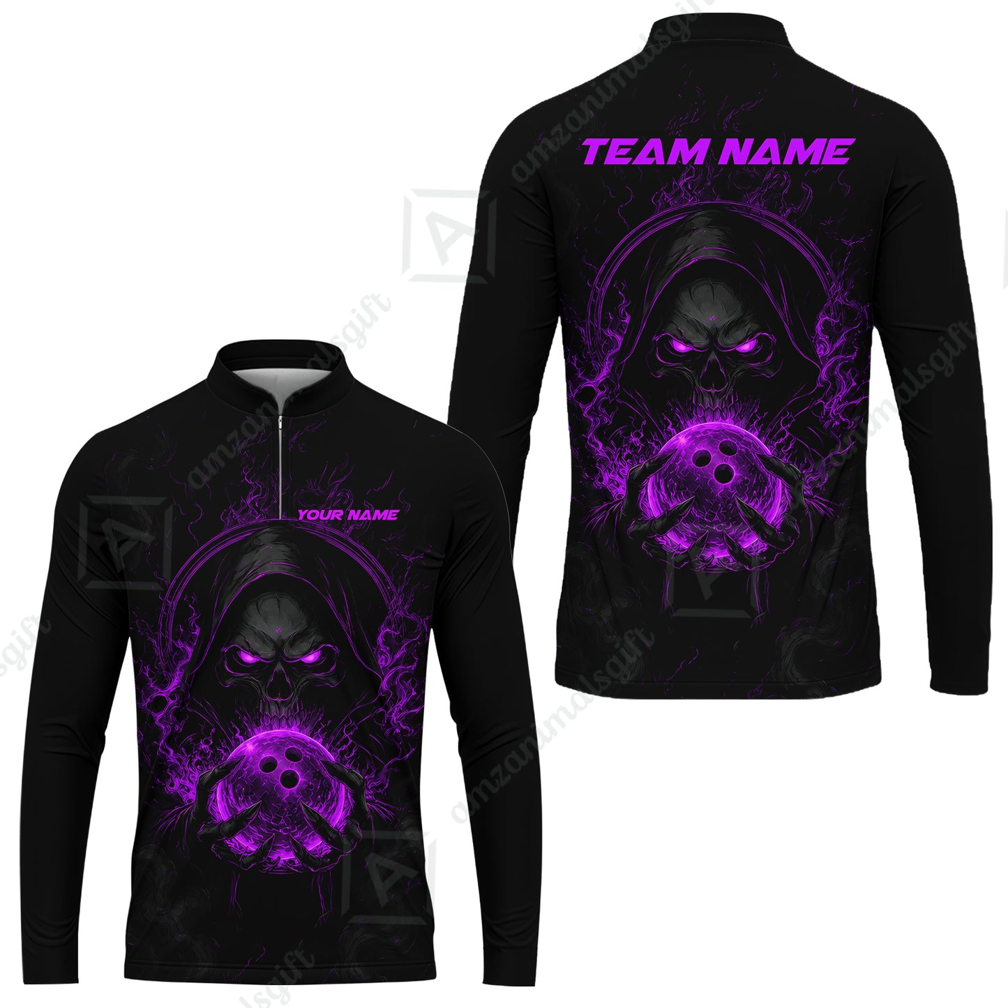 Long Sleeve Jersey Shirt||Purple
