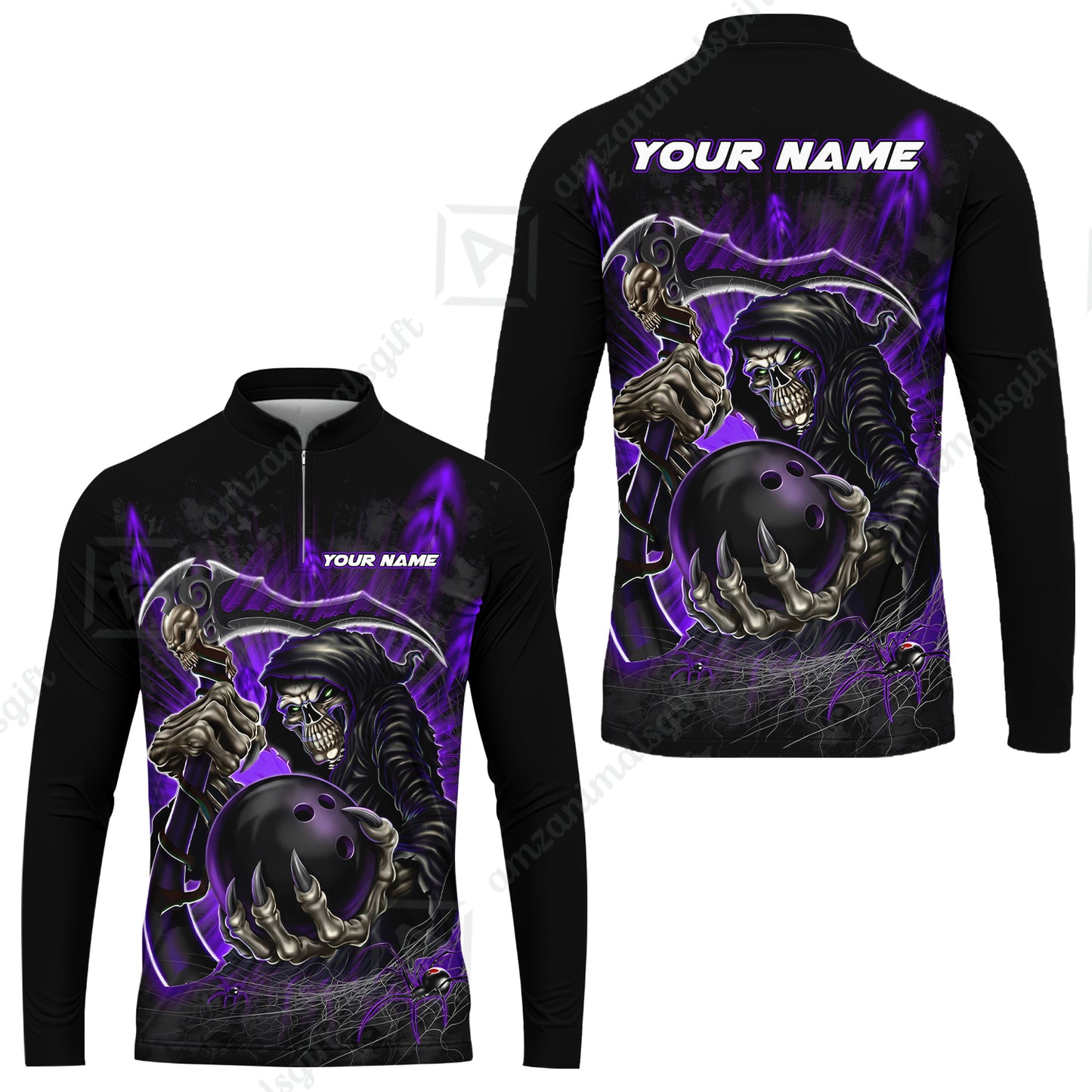 Long Sleeve Jersey Shirt||Purple