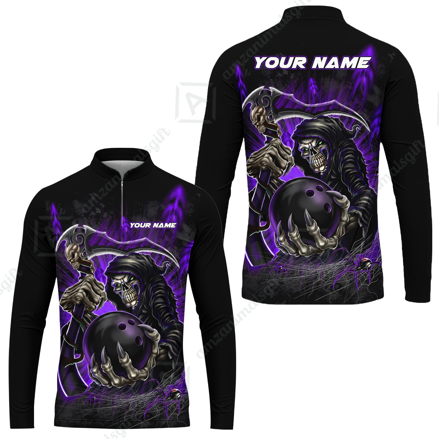 Long Sleeve Jersey Shirt||Purple