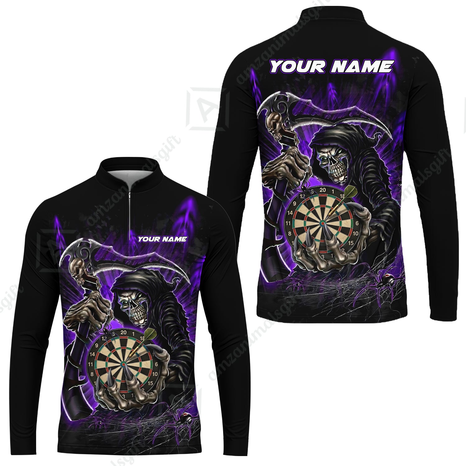 Long Sleeve Jersey Shirt||Purple