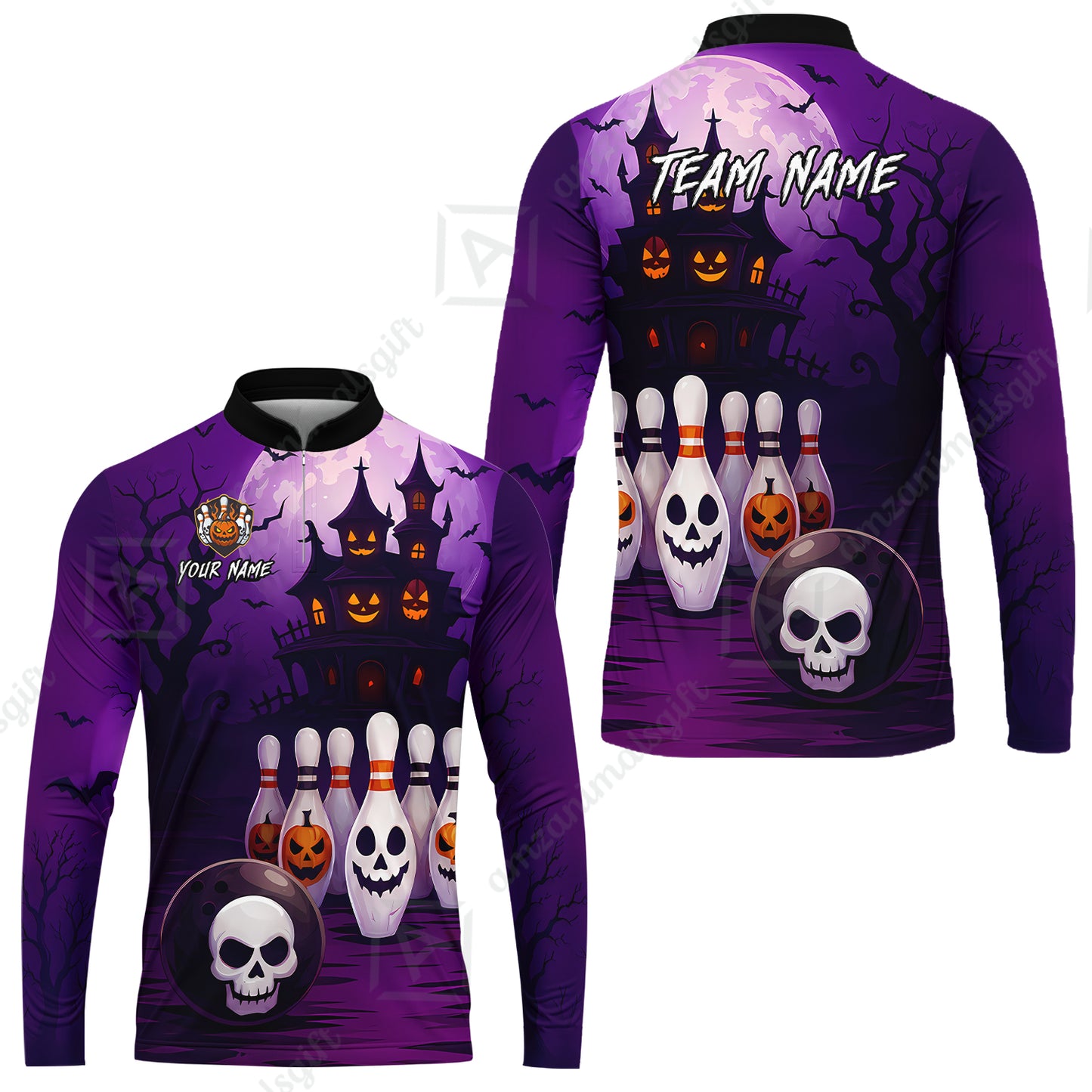 Long Sleeve Jersey Shirt||Purple