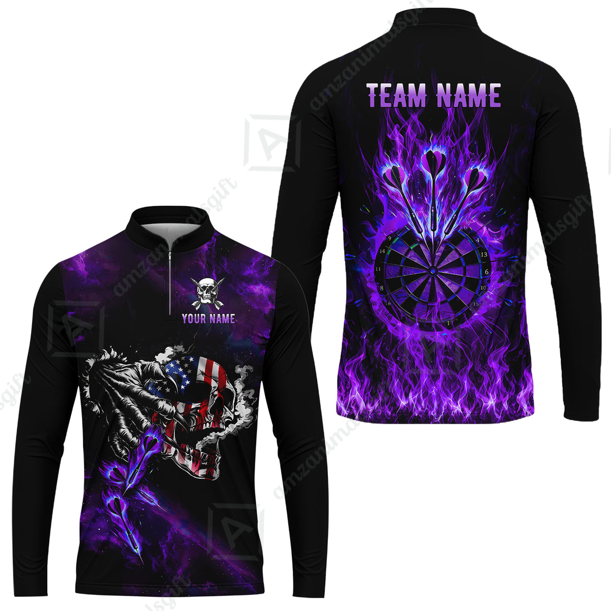 Long Sleeve Jersey Shirt||Purple