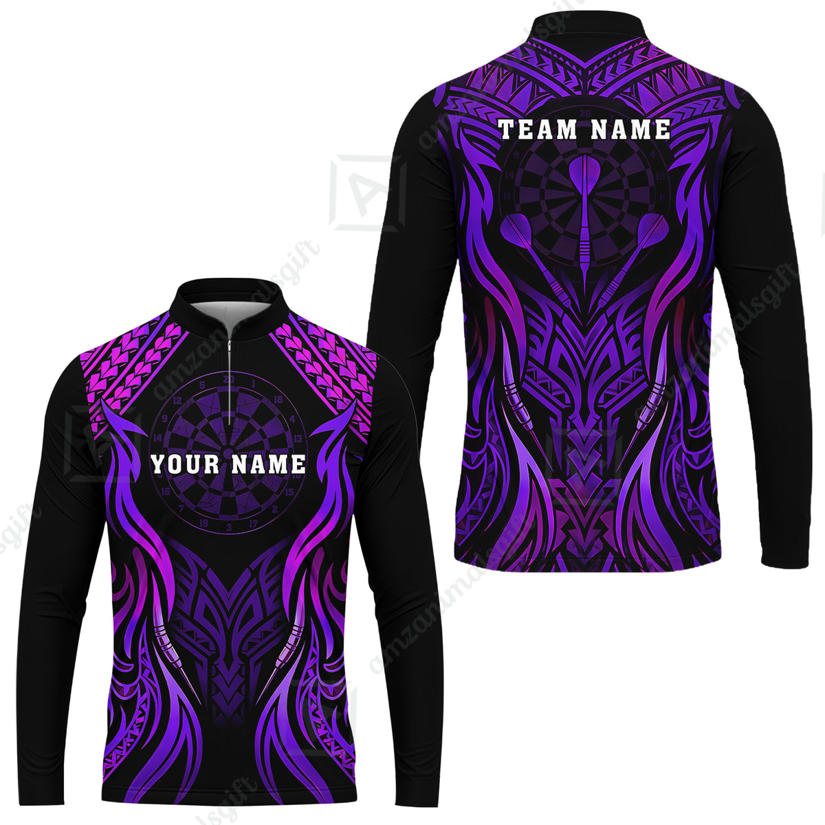 Long Sleeve Jersey Shirt||Purple
