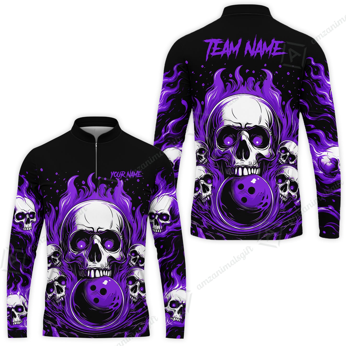 Long Sleeve Jersey Shirt||Purple
