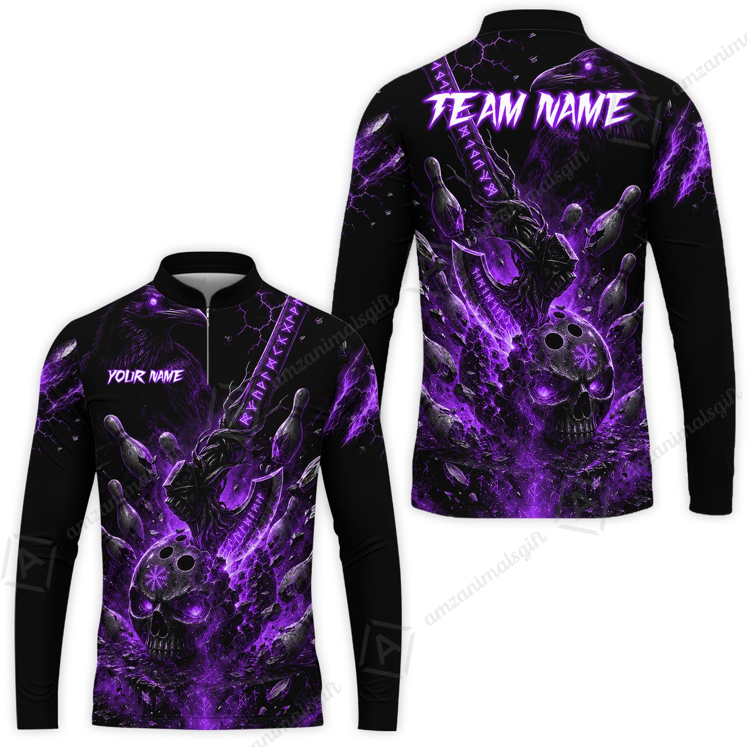 Long Sleeve Jersey Shirt||Purple