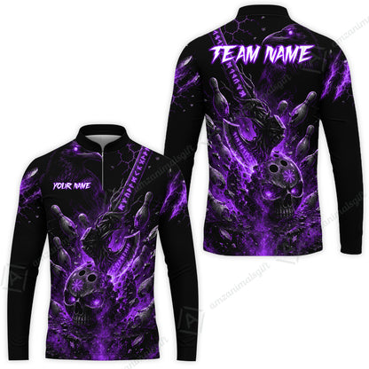 Long Sleeve Jersey Shirt||Purple