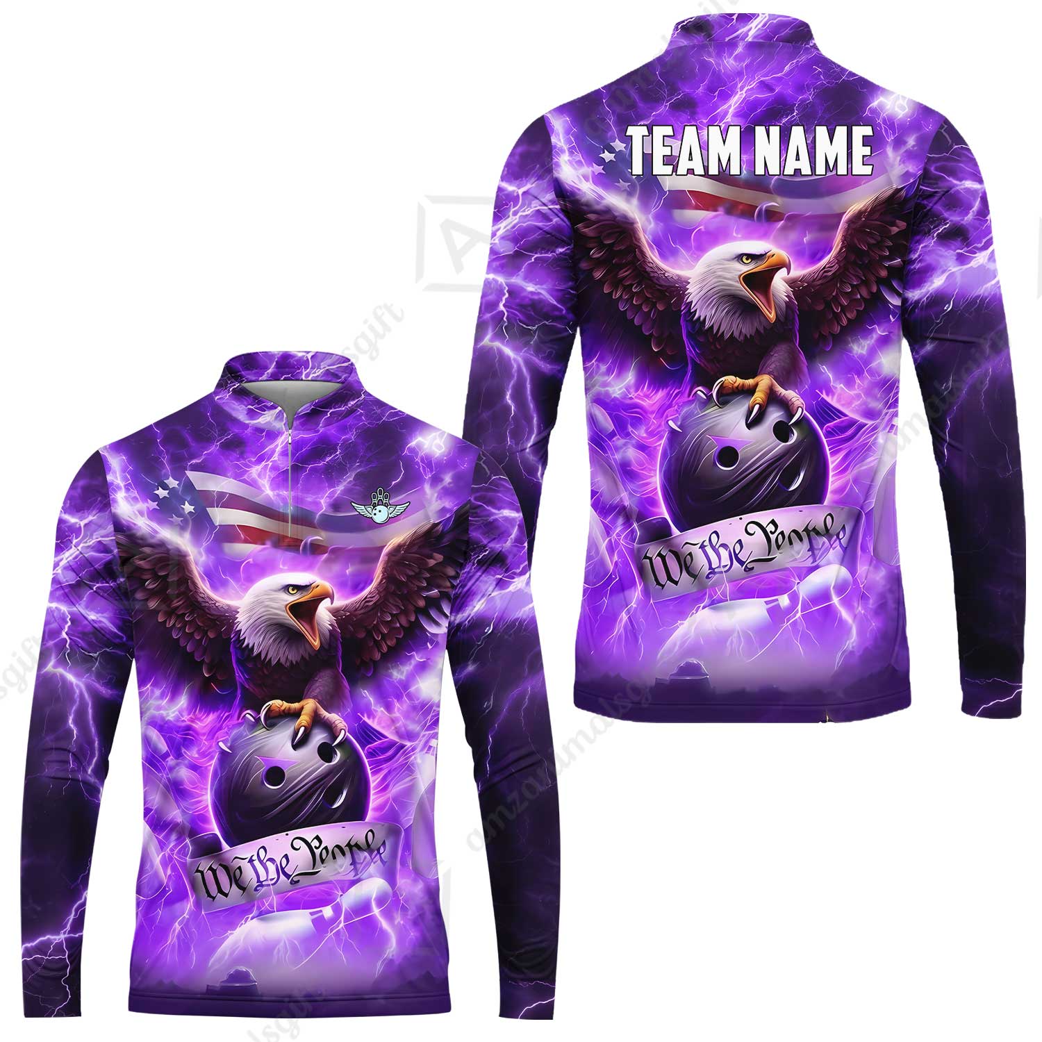 Long Sleeve Jersey Shirt||Purple