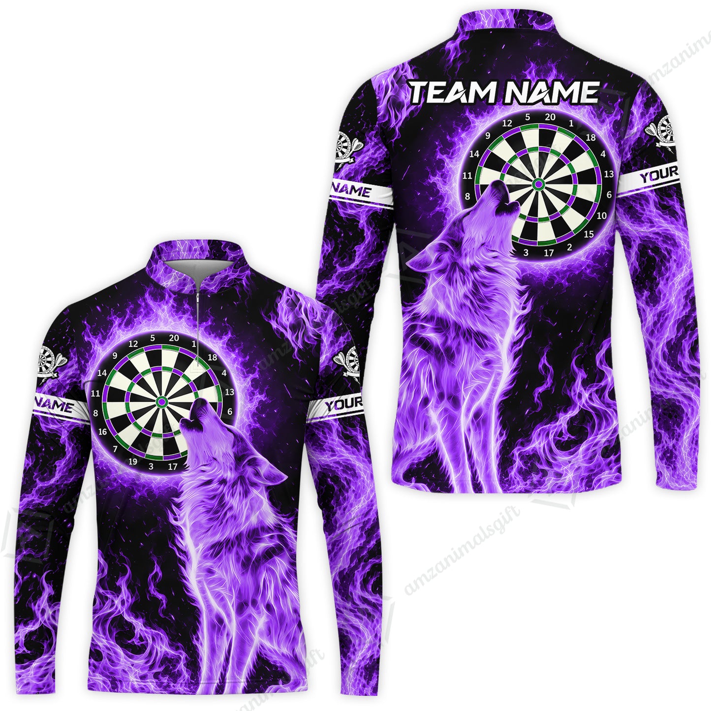 Long Sleeve Jersey Shirt||Purple