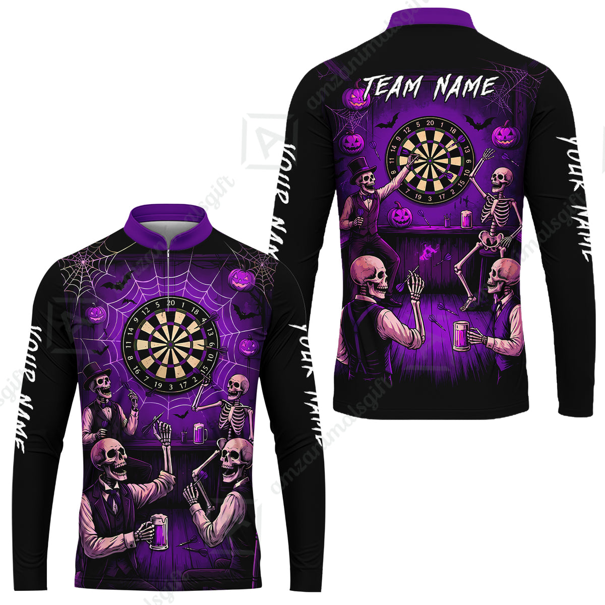 Long Sleeve Jersey Shirt||Purple