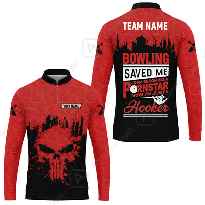 Long Sleeve Jersey Shirt||Red