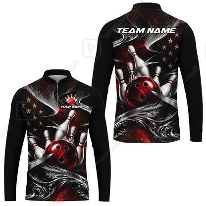 Long Sleeve Jersey Shirt||Red