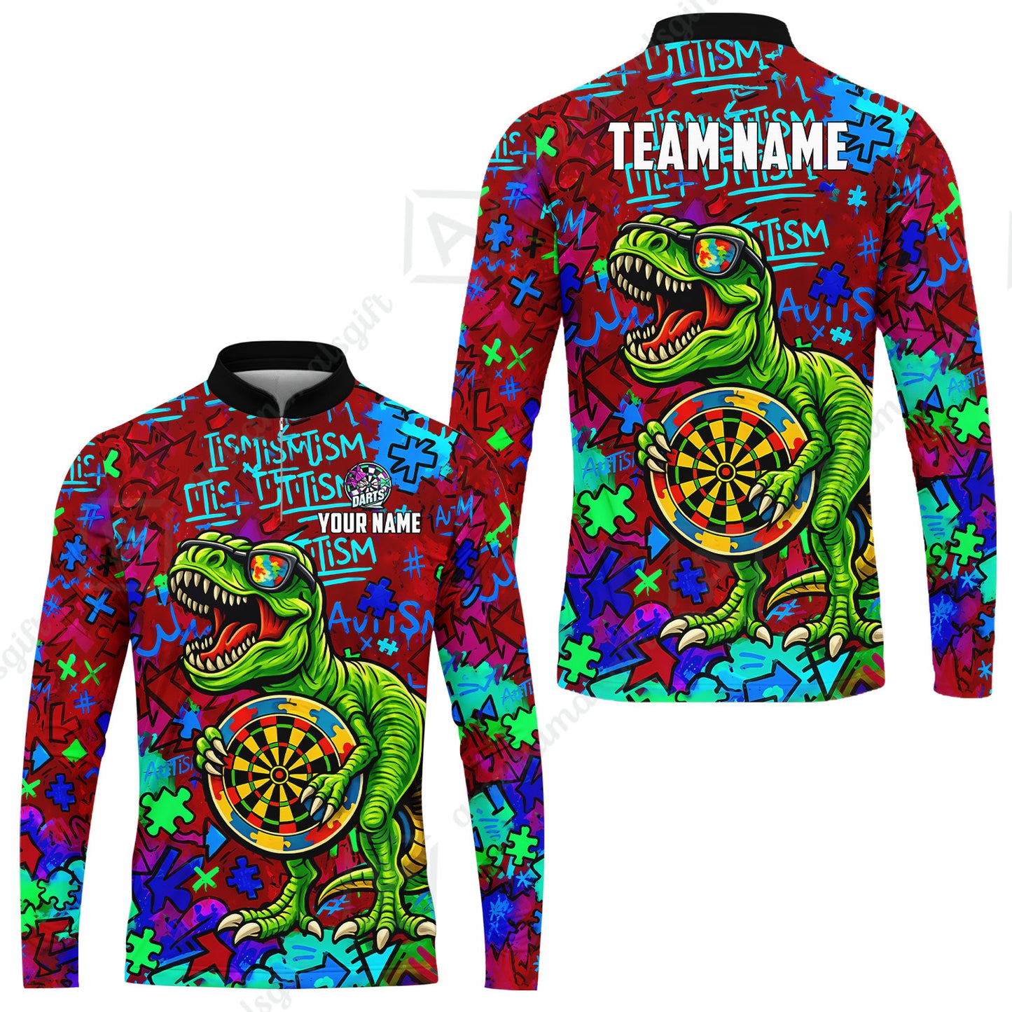 Long Sleeve Jersey Shirt||Red