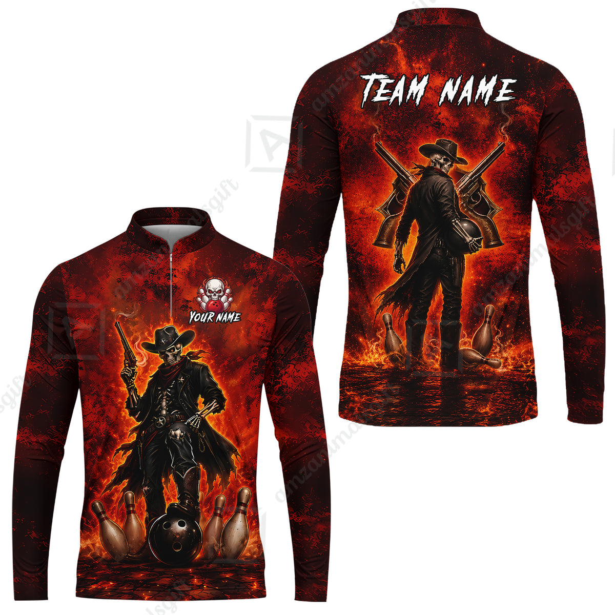 Long Sleeve Jersey Shirt||Red
