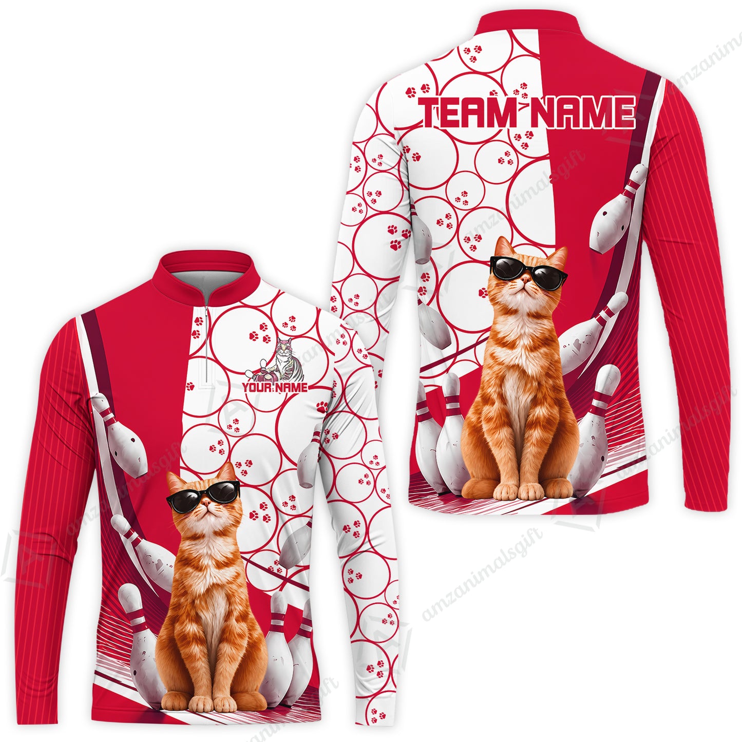 Long Sleeve Jersey Shirt||Red