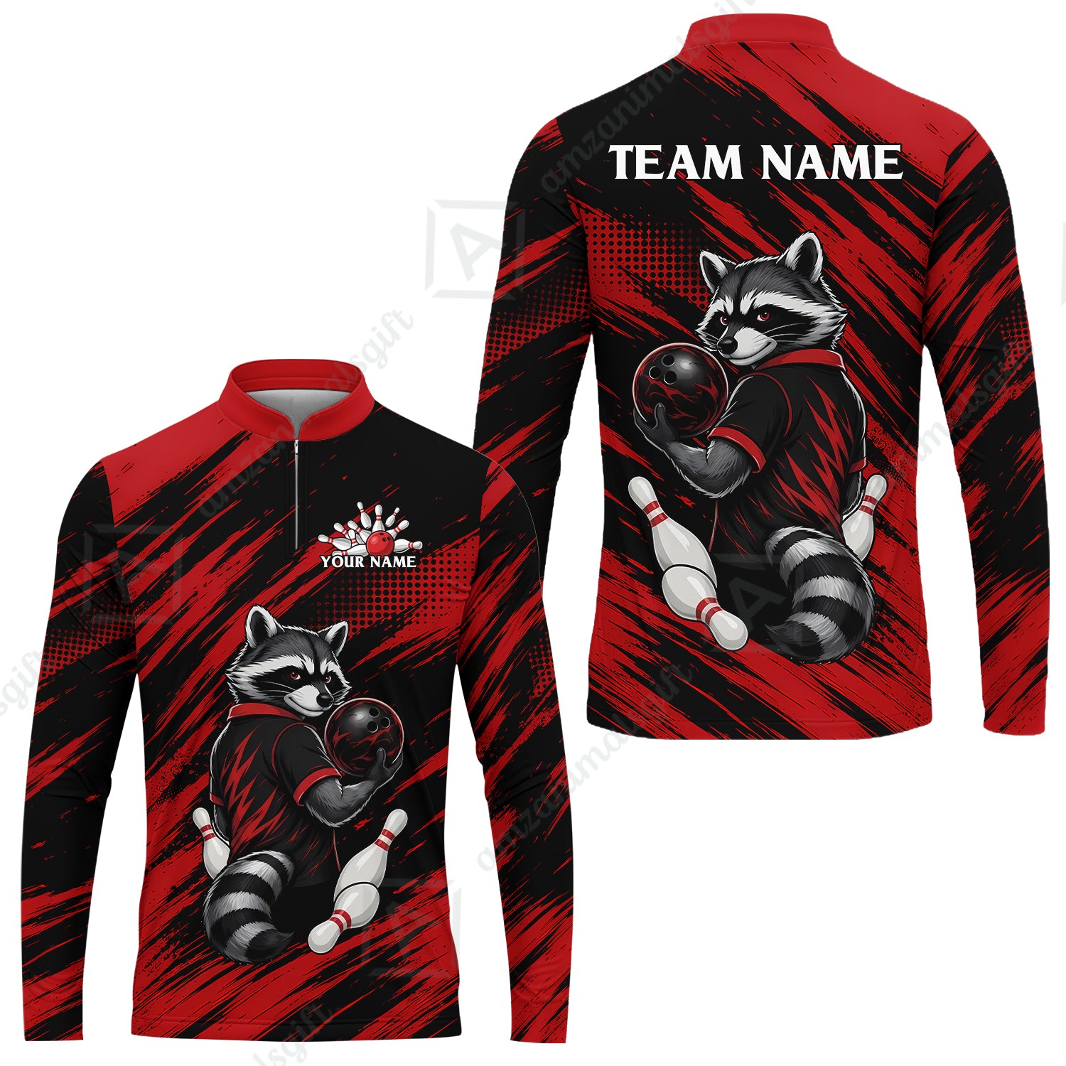 Long Sleeve Jersey Shirt||Red