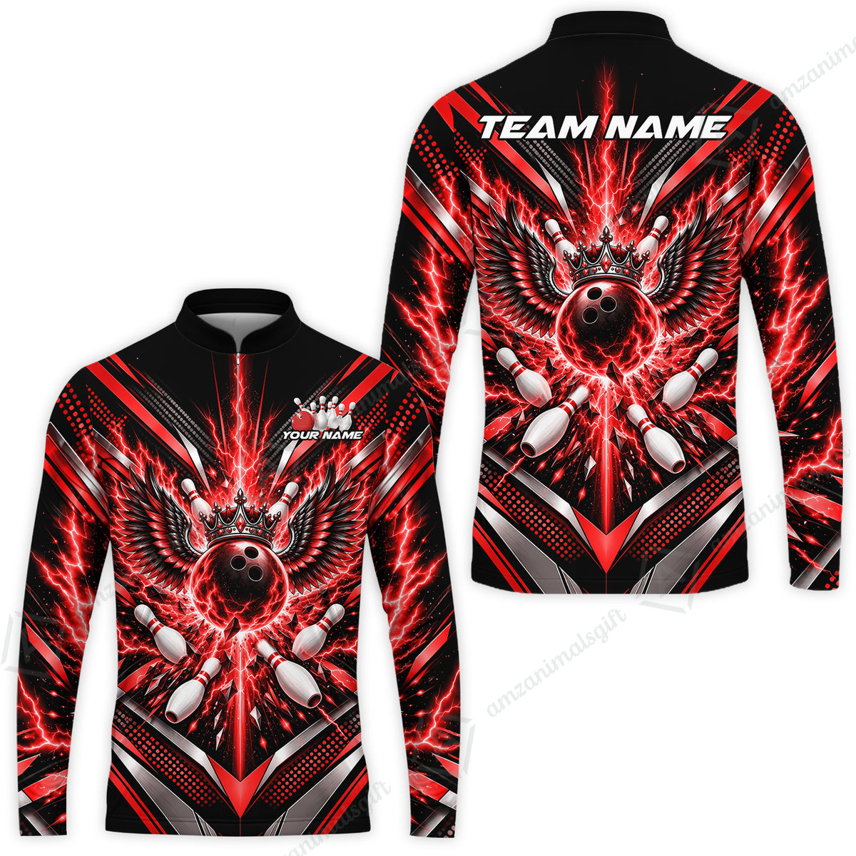 Long Sleeve Jersey Shirt||Red
