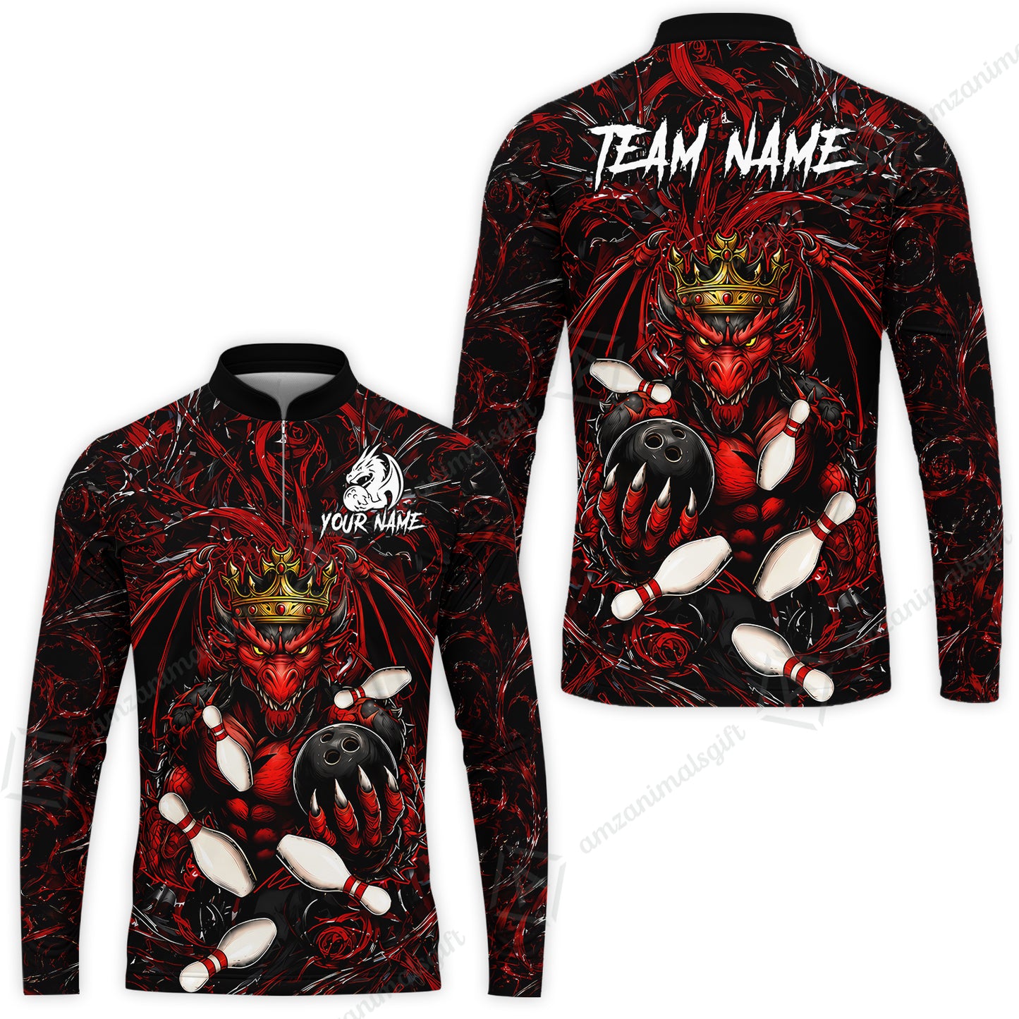Long Sleeve Jersey Shirt||Red