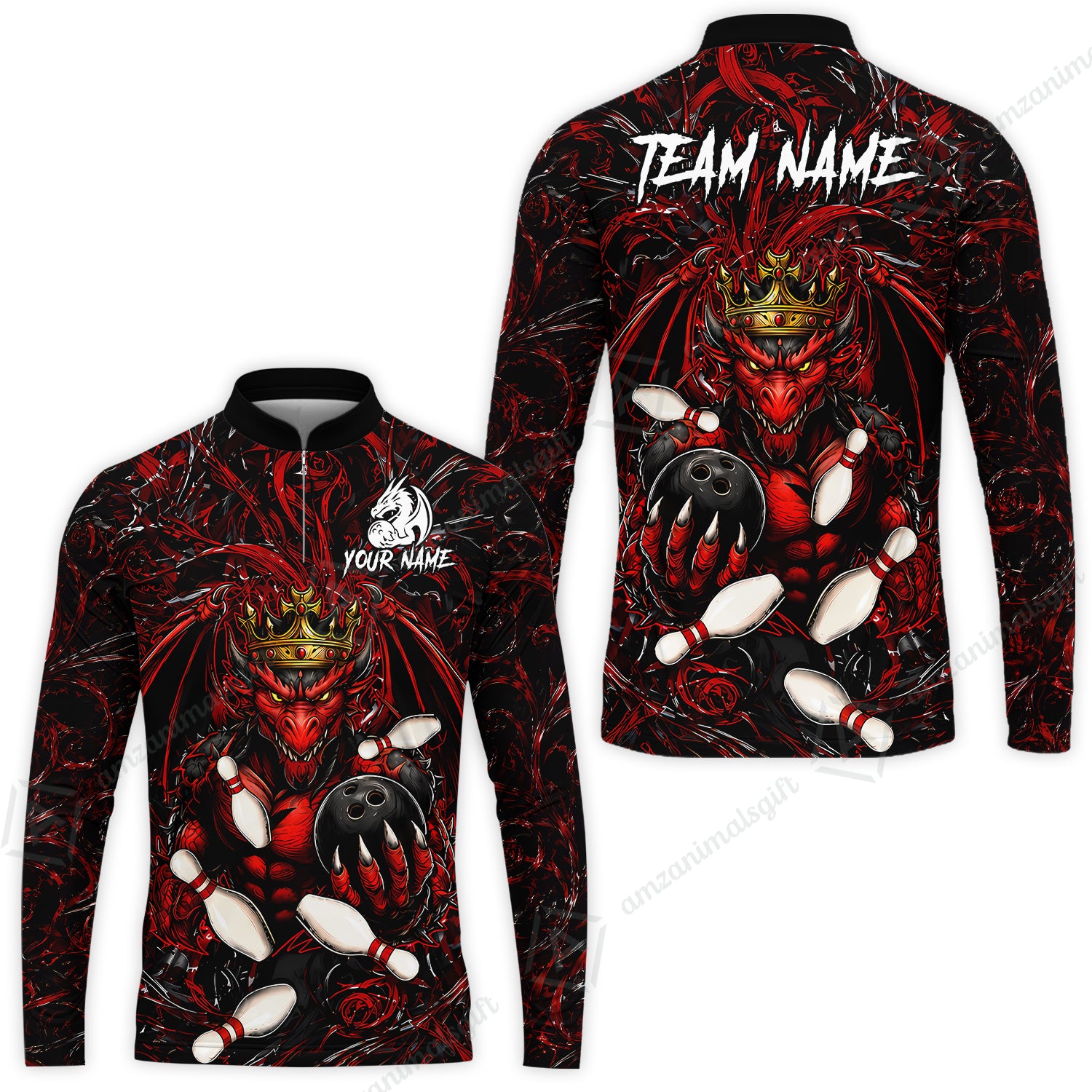 Long Sleeve Jersey Shirt||Red