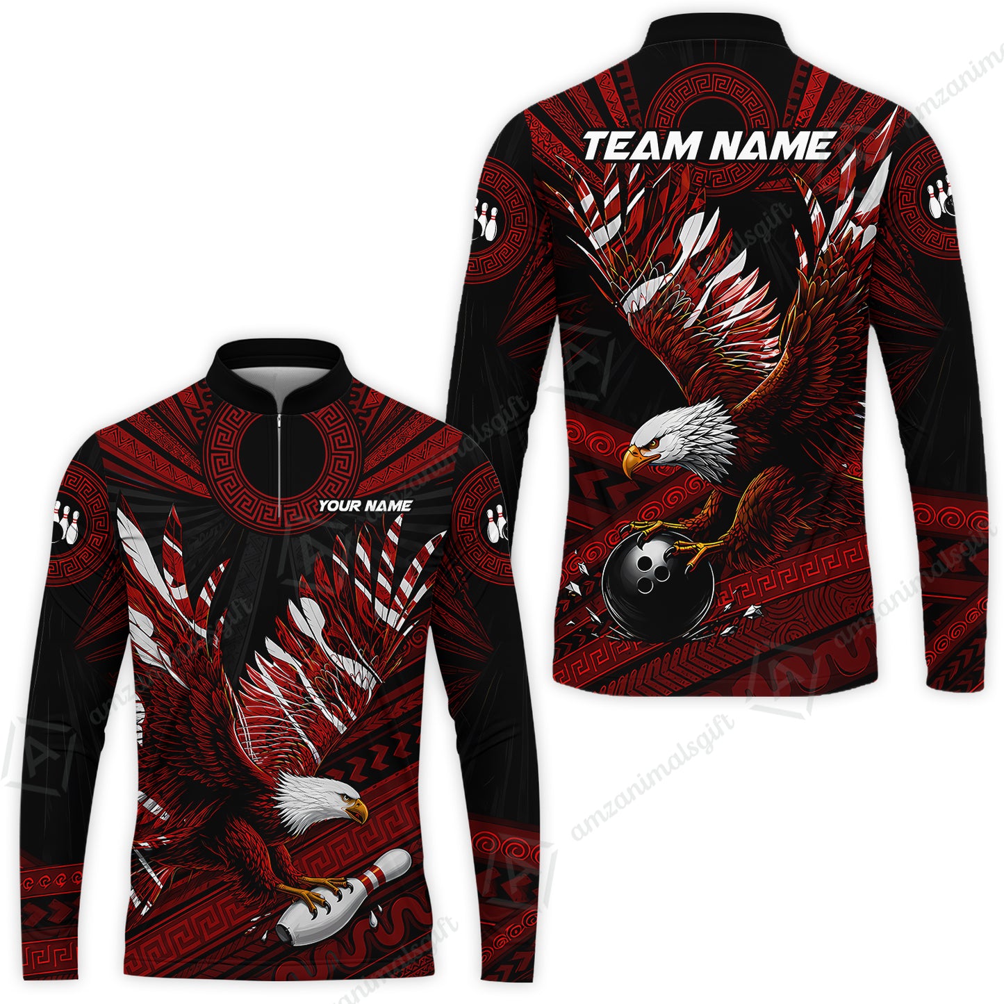 Long Sleeve Jersey Shirt||Red