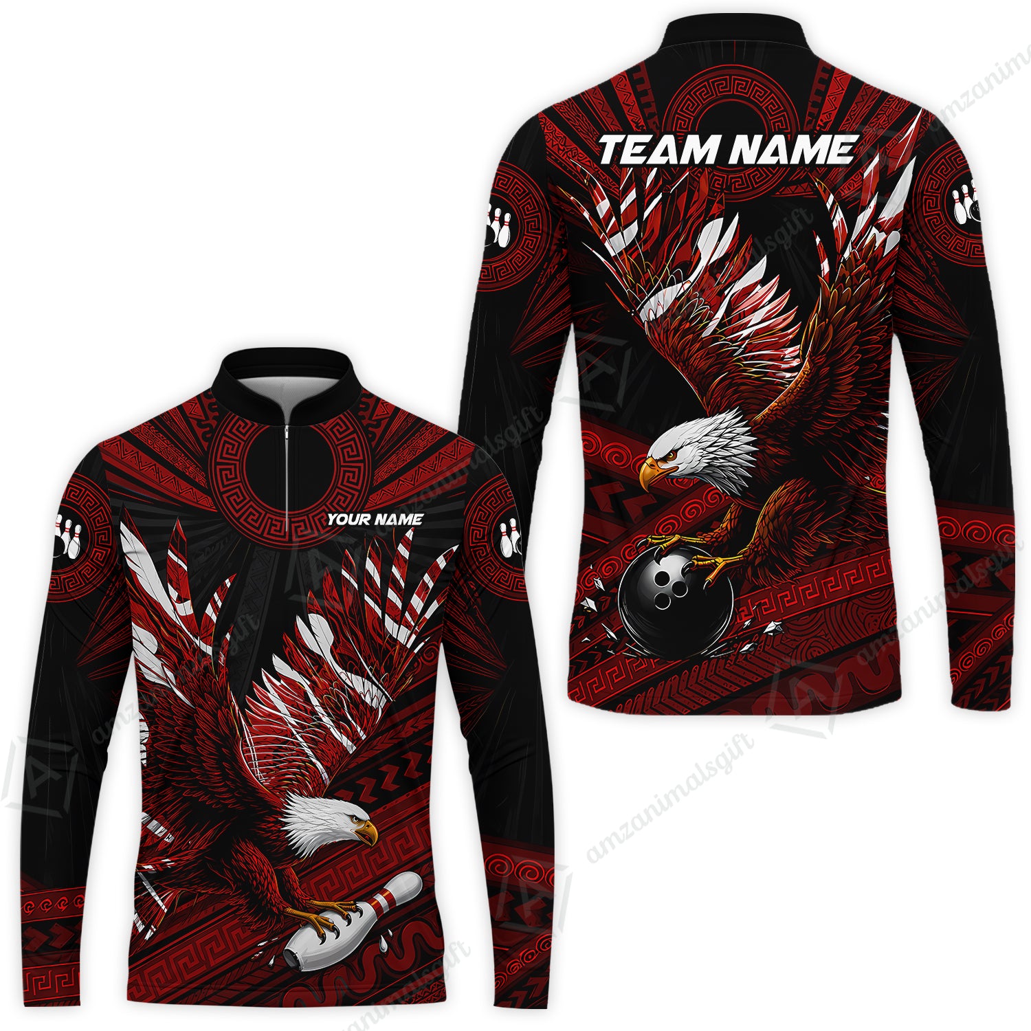 Long Sleeve Jersey Shirt||Red