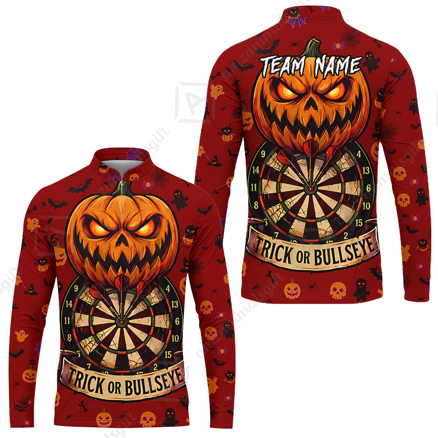 Long Sleeve Jersey Shirt||Red