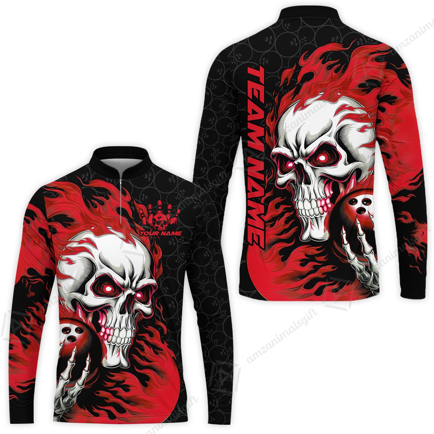 Long Sleeve Jersey Shirt||Red