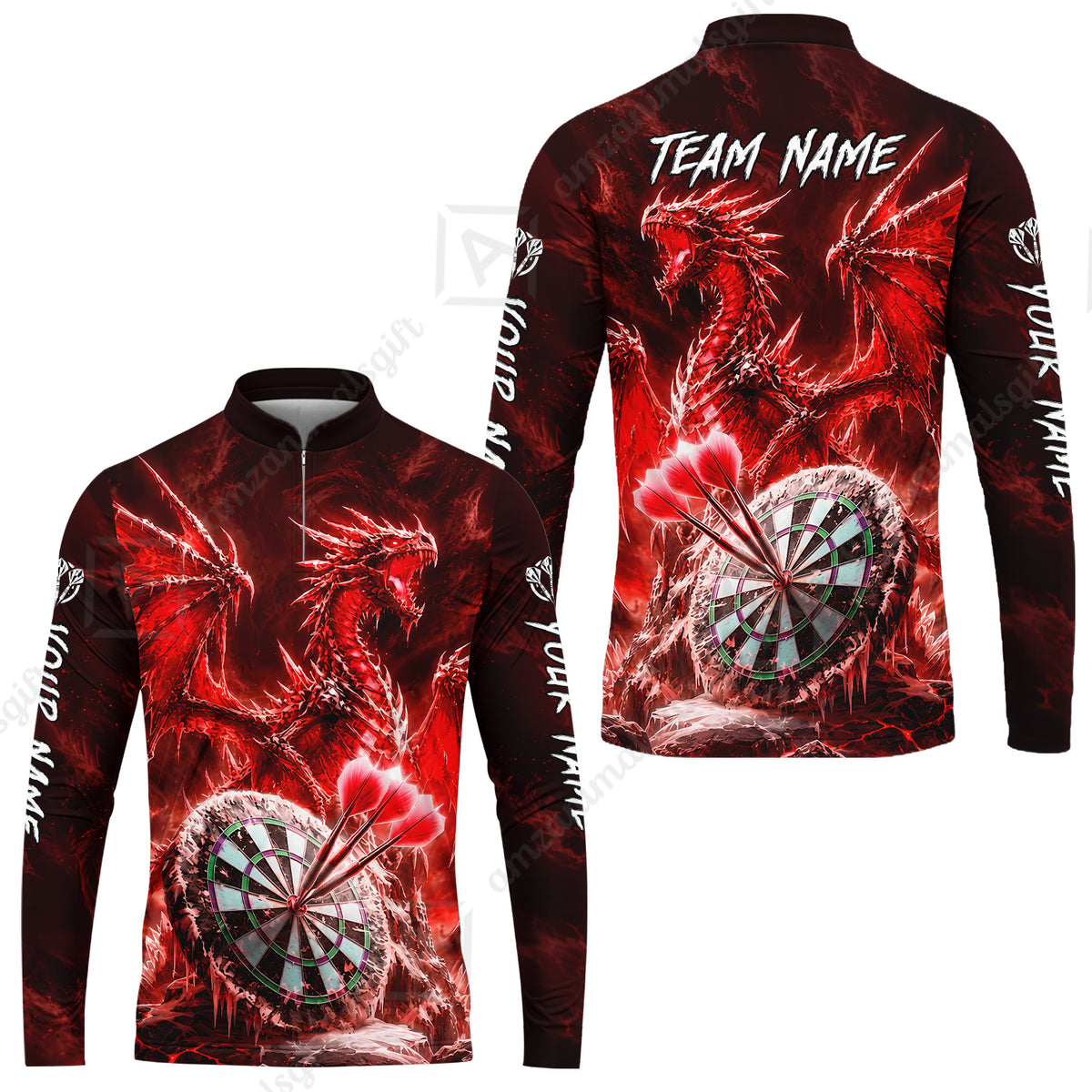 Long Sleeve Jersey Shirt||Red