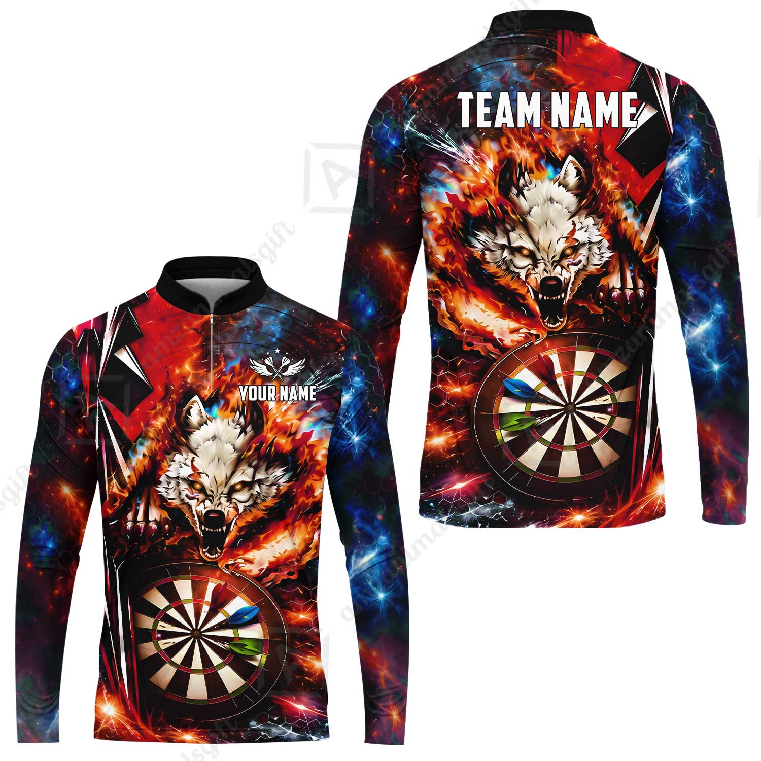 Long Sleeve Jersey Shirt||Red