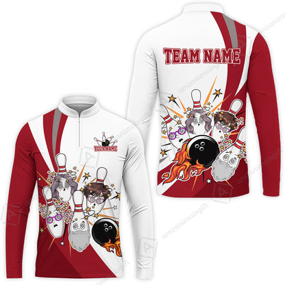 Long Sleeve Jersey Shirt||Red