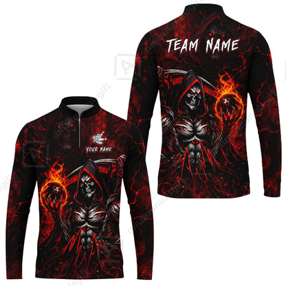 Long Sleeve Jersey Shirt||Red