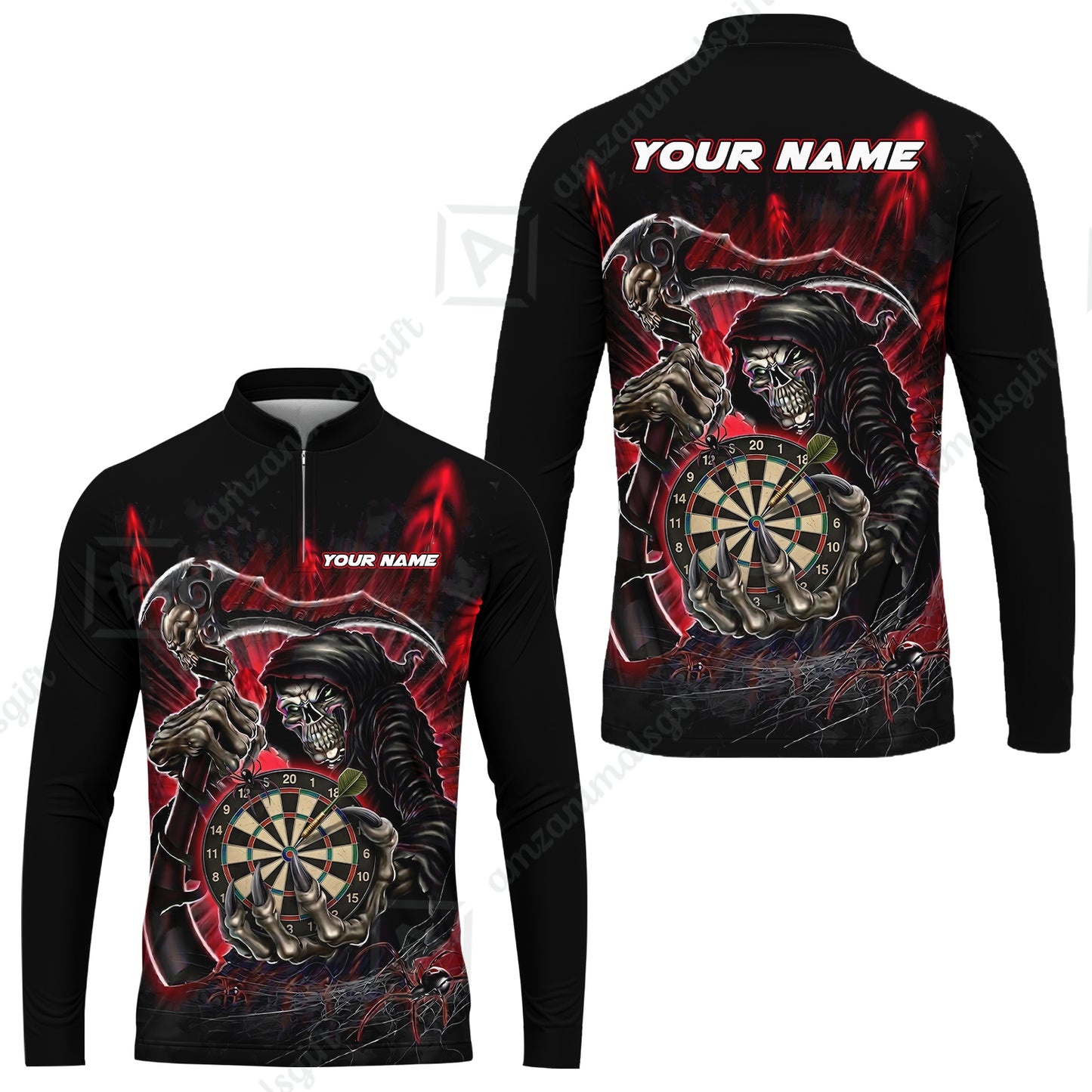 Long Sleeve Jersey Shirt||Red