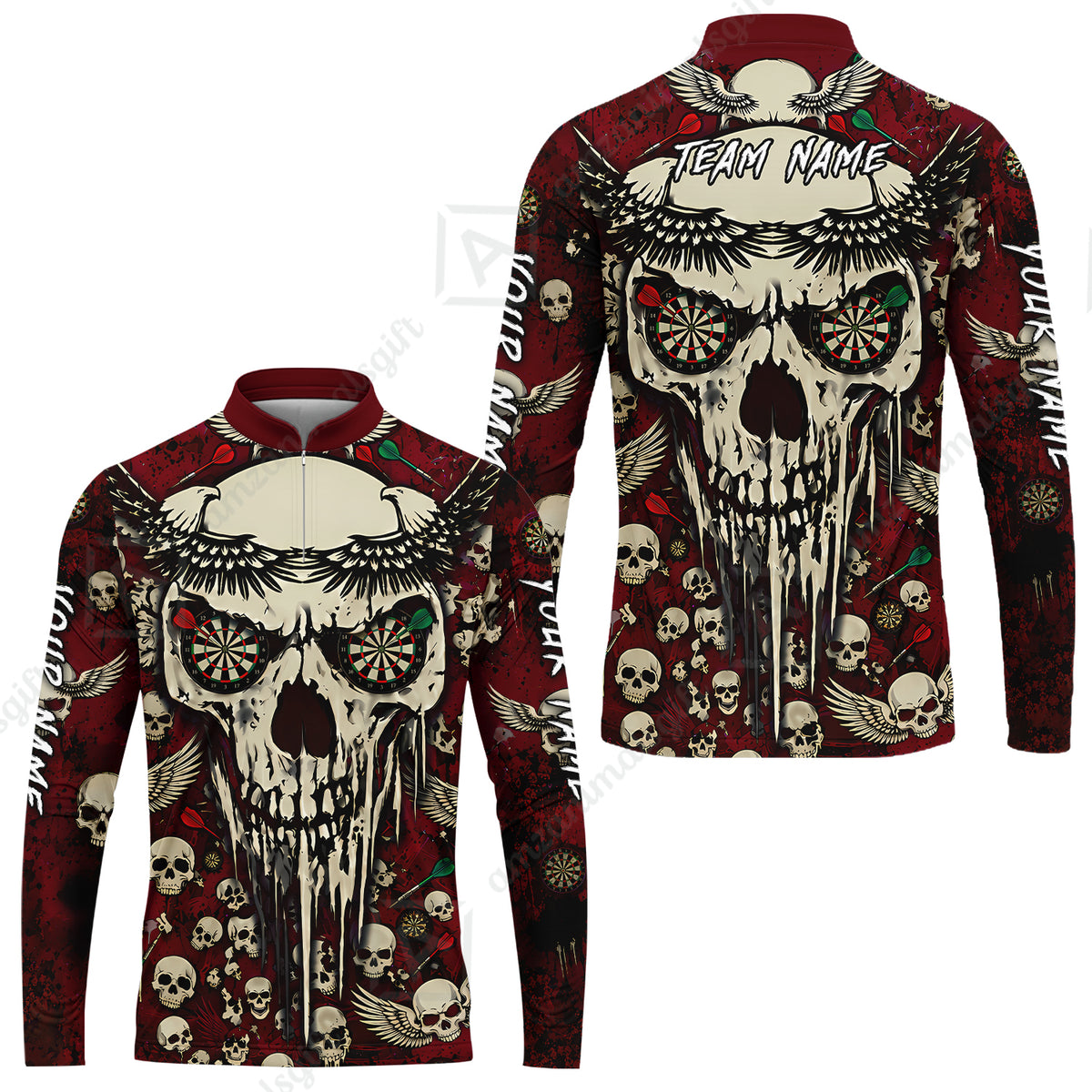 Long Sleeve Jersey Shirt||Red