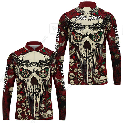 Long Sleeve Jersey Shirt||Red