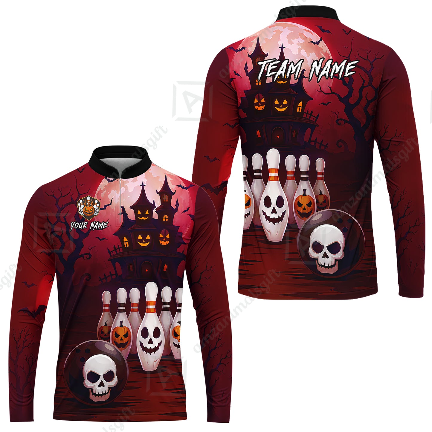 Long Sleeve Jersey Shirt||Red