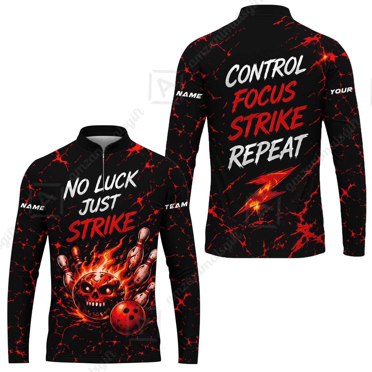 Long Sleeve Jersey Shirt||Red