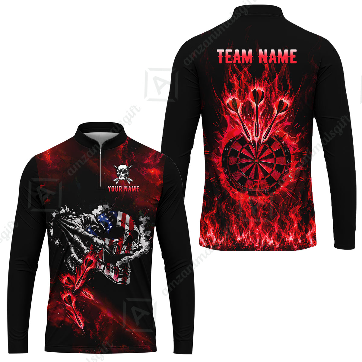 Long Sleeve Jersey Shirt||Red