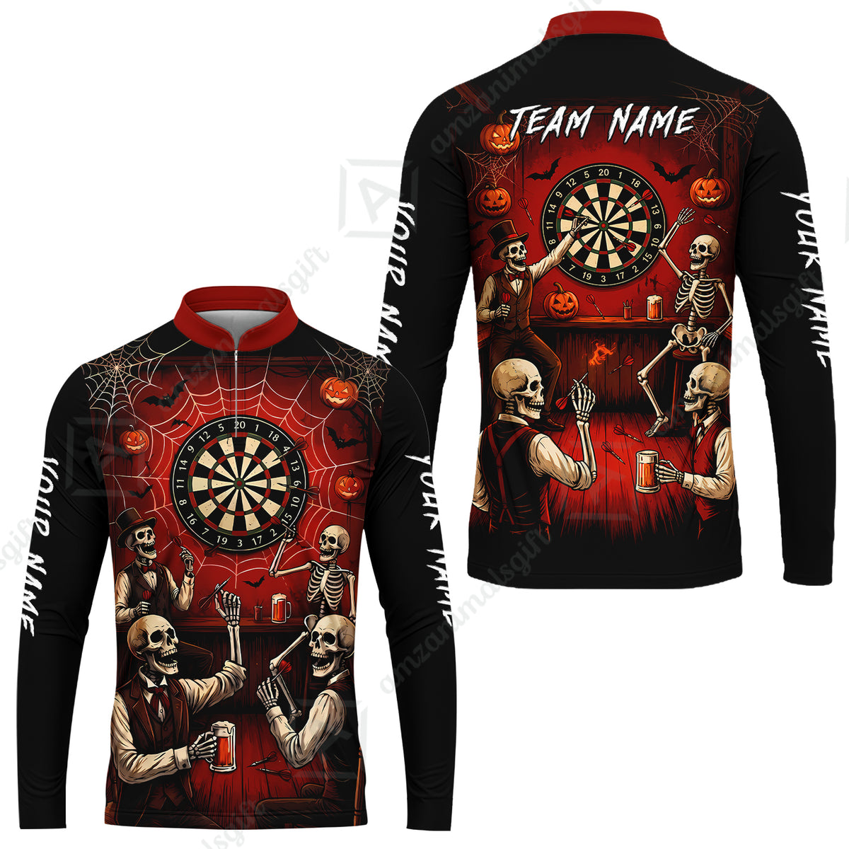 Long Sleeve Jersey Shirt||Red